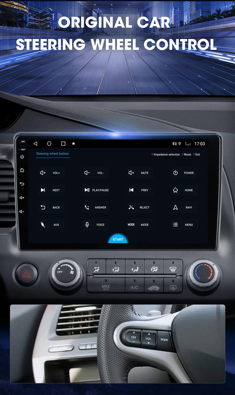 Central Multimídia Universal (2 DIN) - 7´ E 9´ Polegadas (Carplay e Android Auto sem fio)