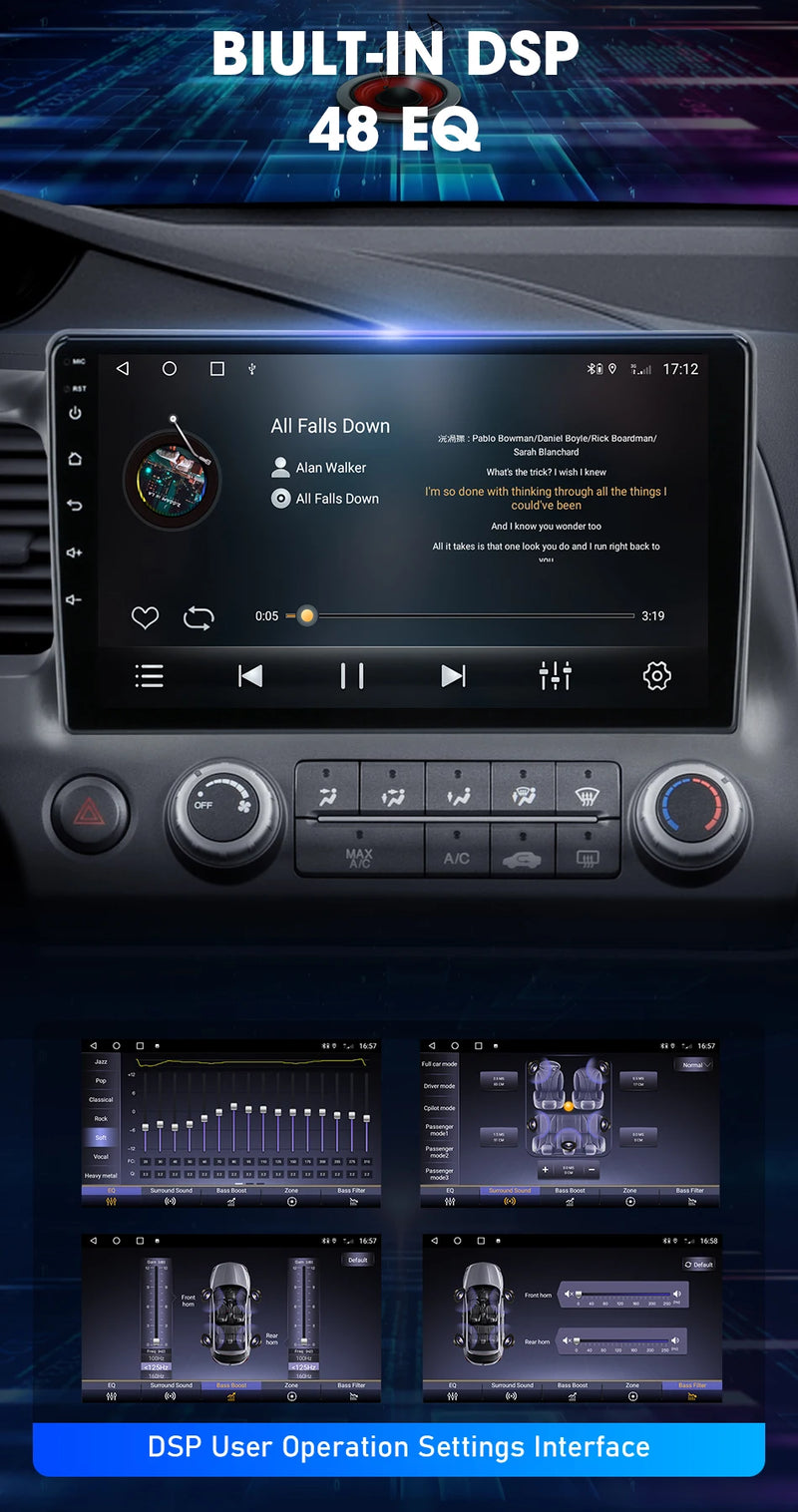 Central Multimídia Universal (2 DIN) - 7´ E 9´ Polegadas (Carplay e Android Auto sem fio)