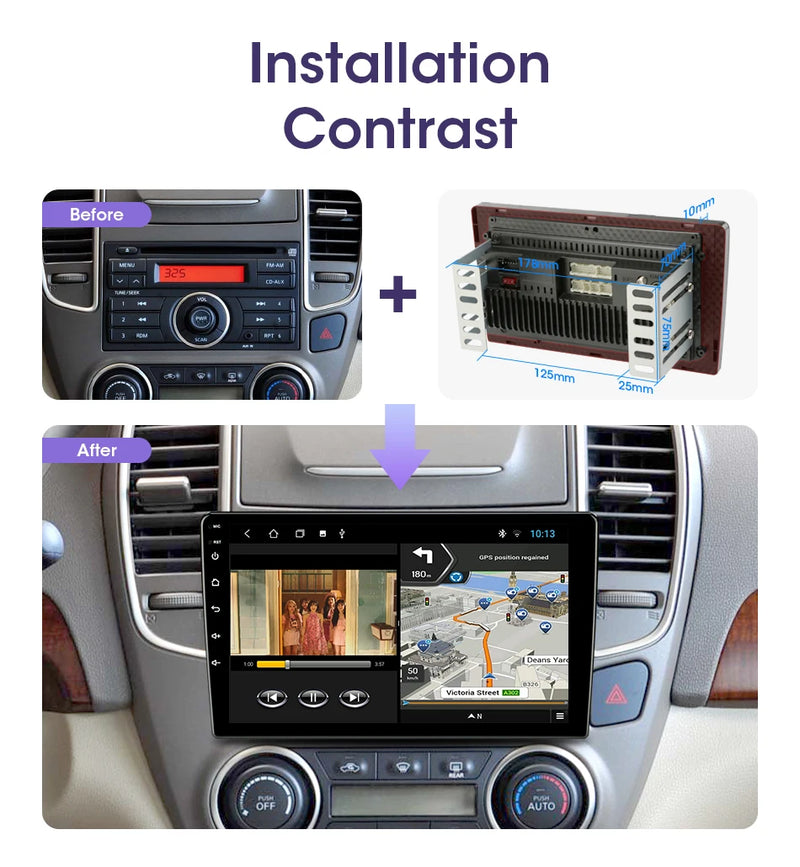 Central Multimídia Universal (2 DIN) - 7´ E 9´ Polegadas (Carplay e Android Auto sem fio)