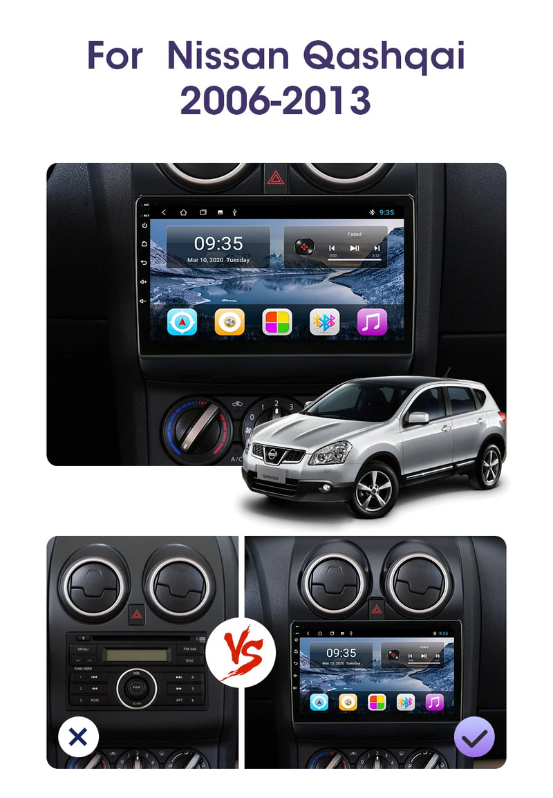 Central Multimídia Universal (2 DIN) - 7´ E 9´ Polegadas (Carplay e Android Auto sem fio)